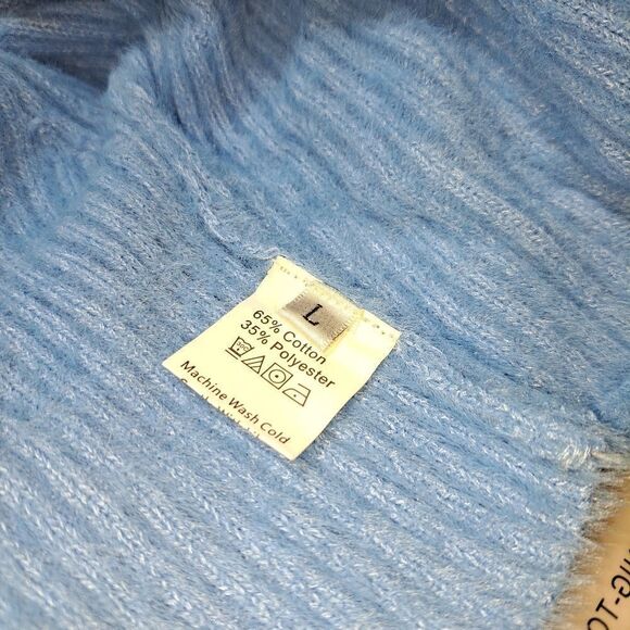 NWOT Miss Sparkling Cropped Tie Waist Fuzzy Sweater - Picture 4 of 7